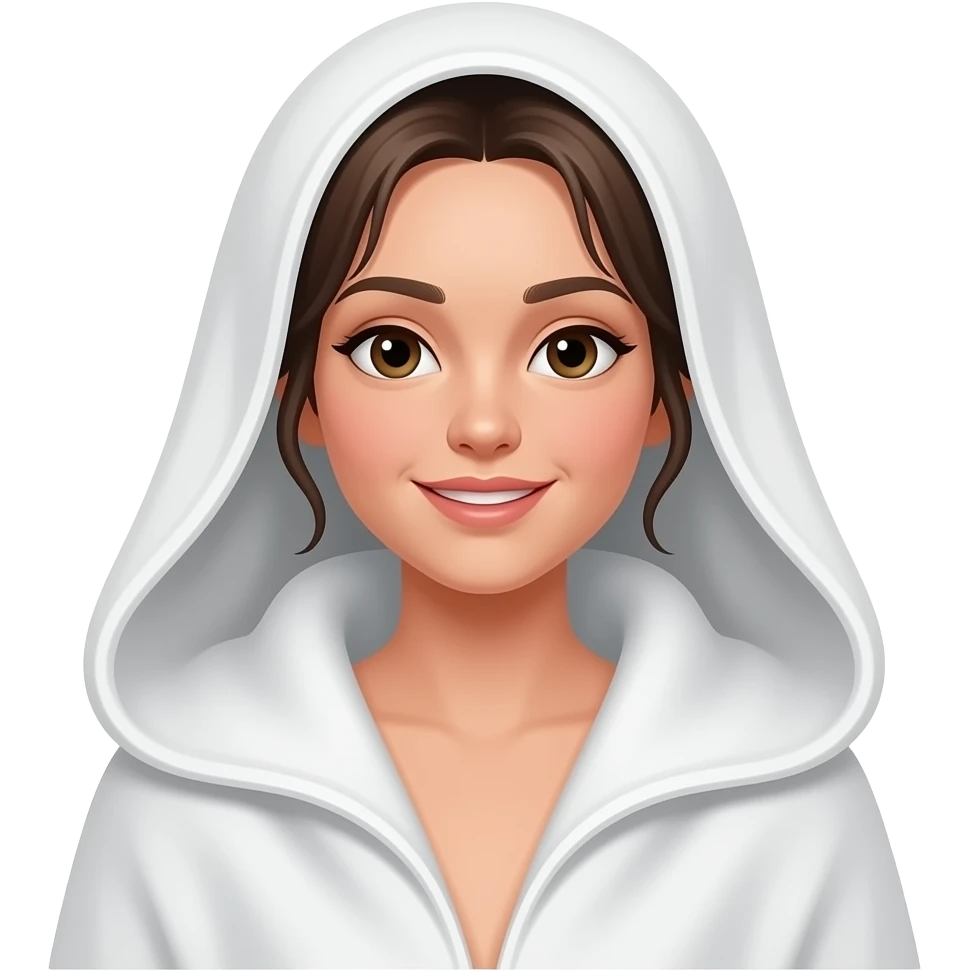 Девушка у реки закутанная в полотенце emoji