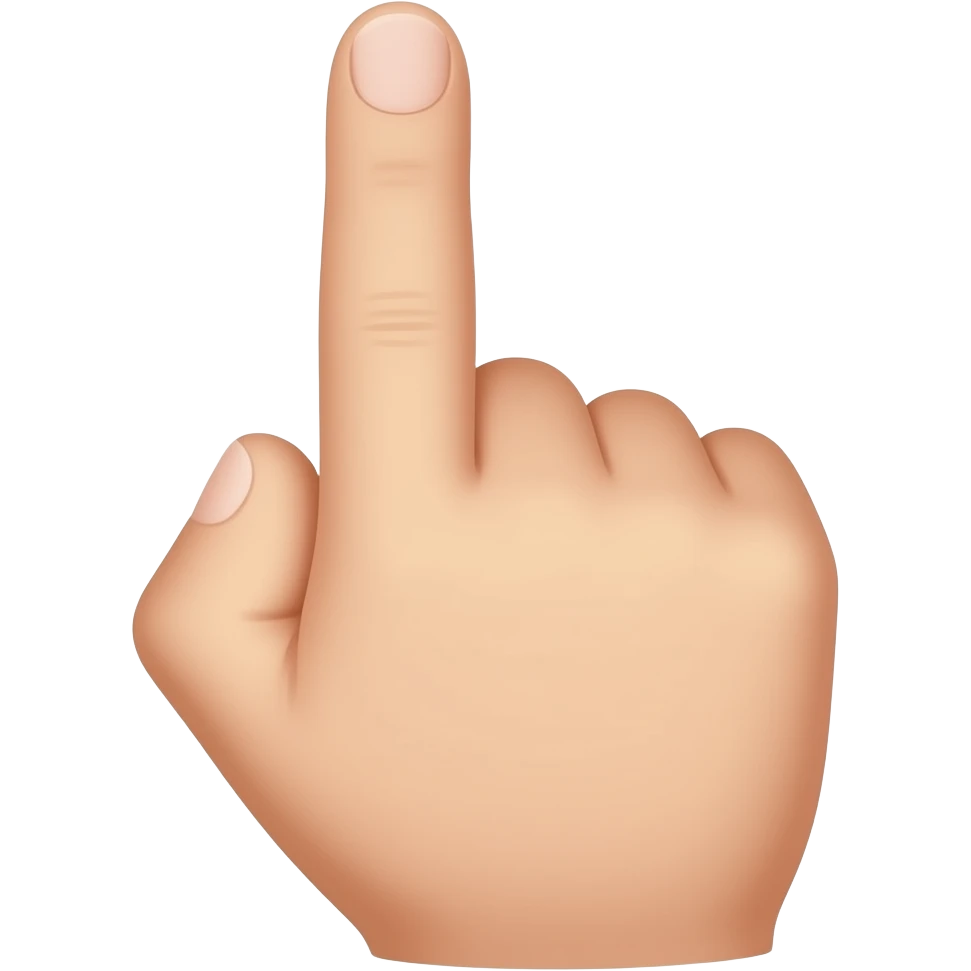 Middle finger emoji