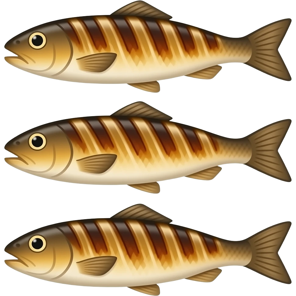 3 Korean-style grilled fish emoji