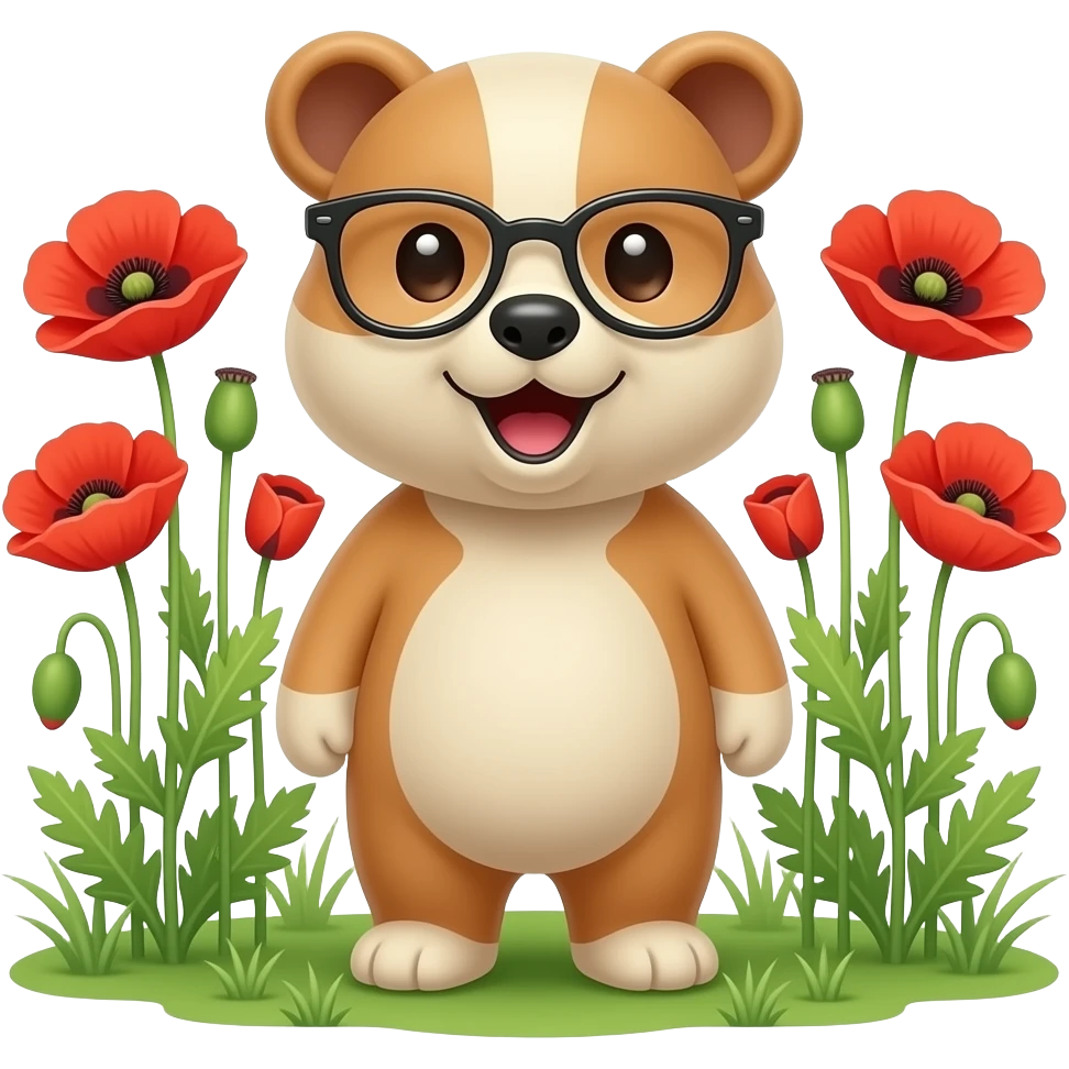 Je veux huggy dans poppy plaitaim avec des lunettes et sa bouche ouverte emoji