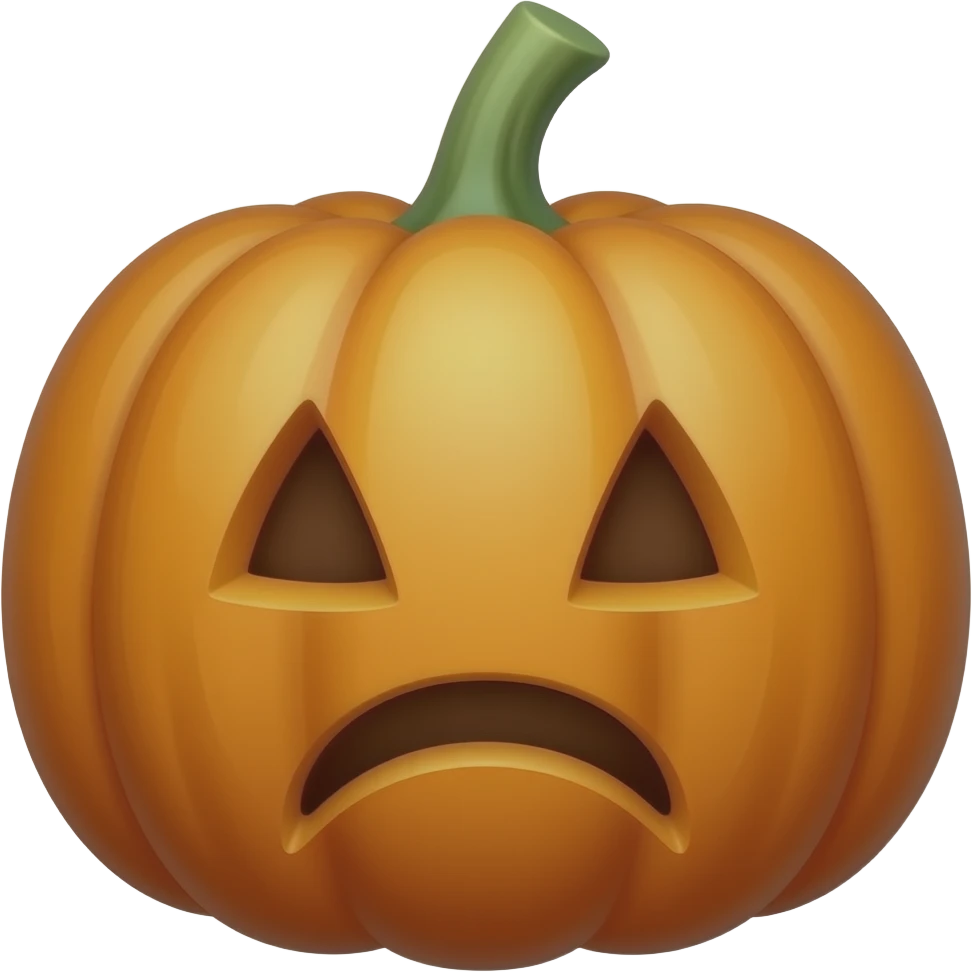 sad pumpkin emoji