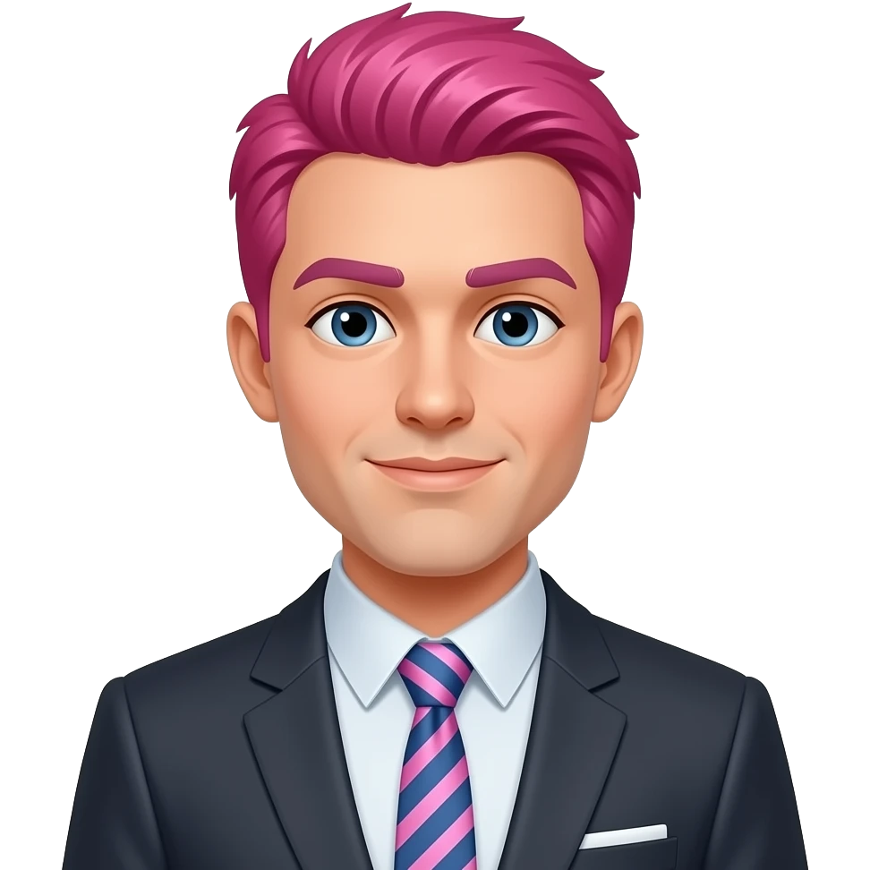 pink haired men emoji