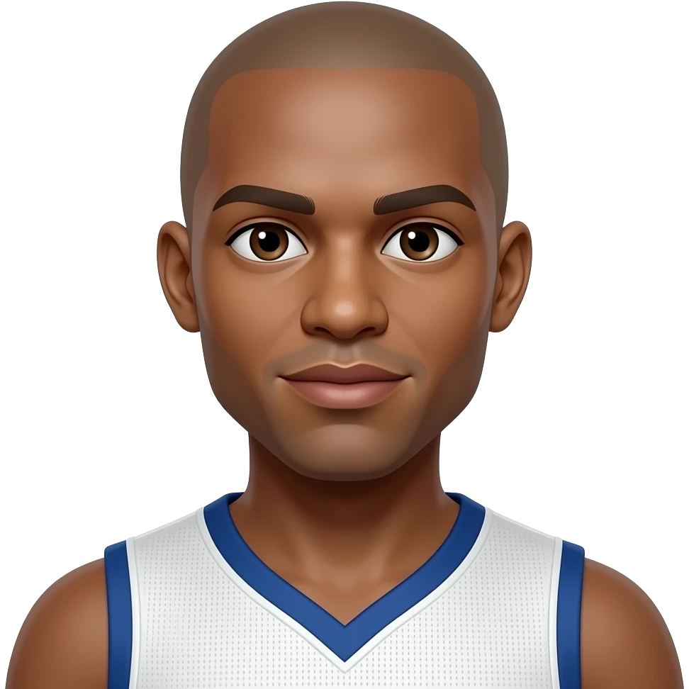 bald basketball player portrait emoji
