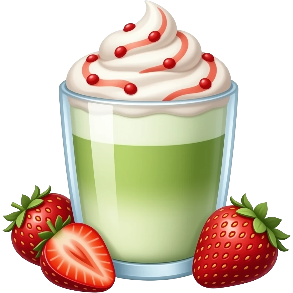 Strawberry Matcha emoji