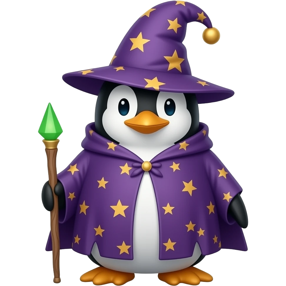 Penguin Wizard emoji