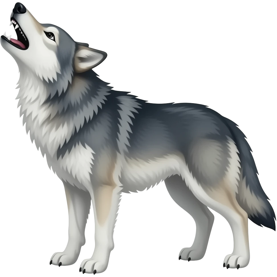 Howling wolf emoji