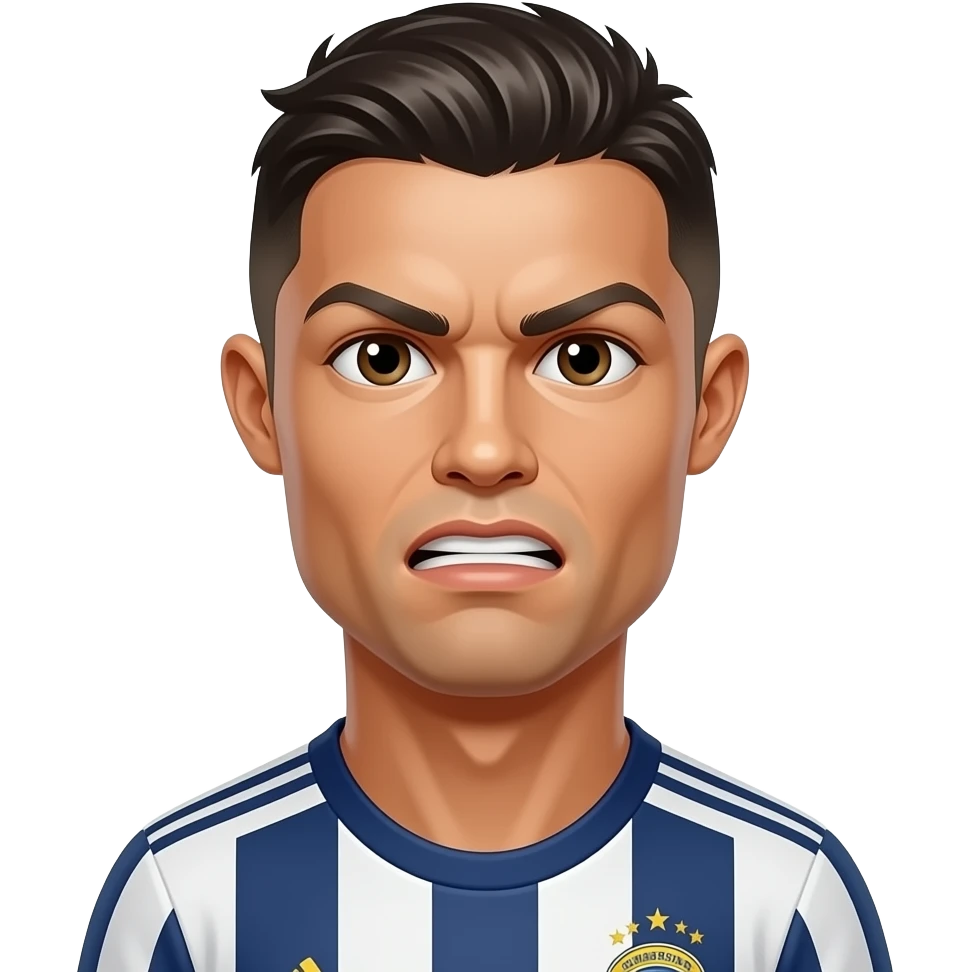 Make Ronaldo expressions angry emoji