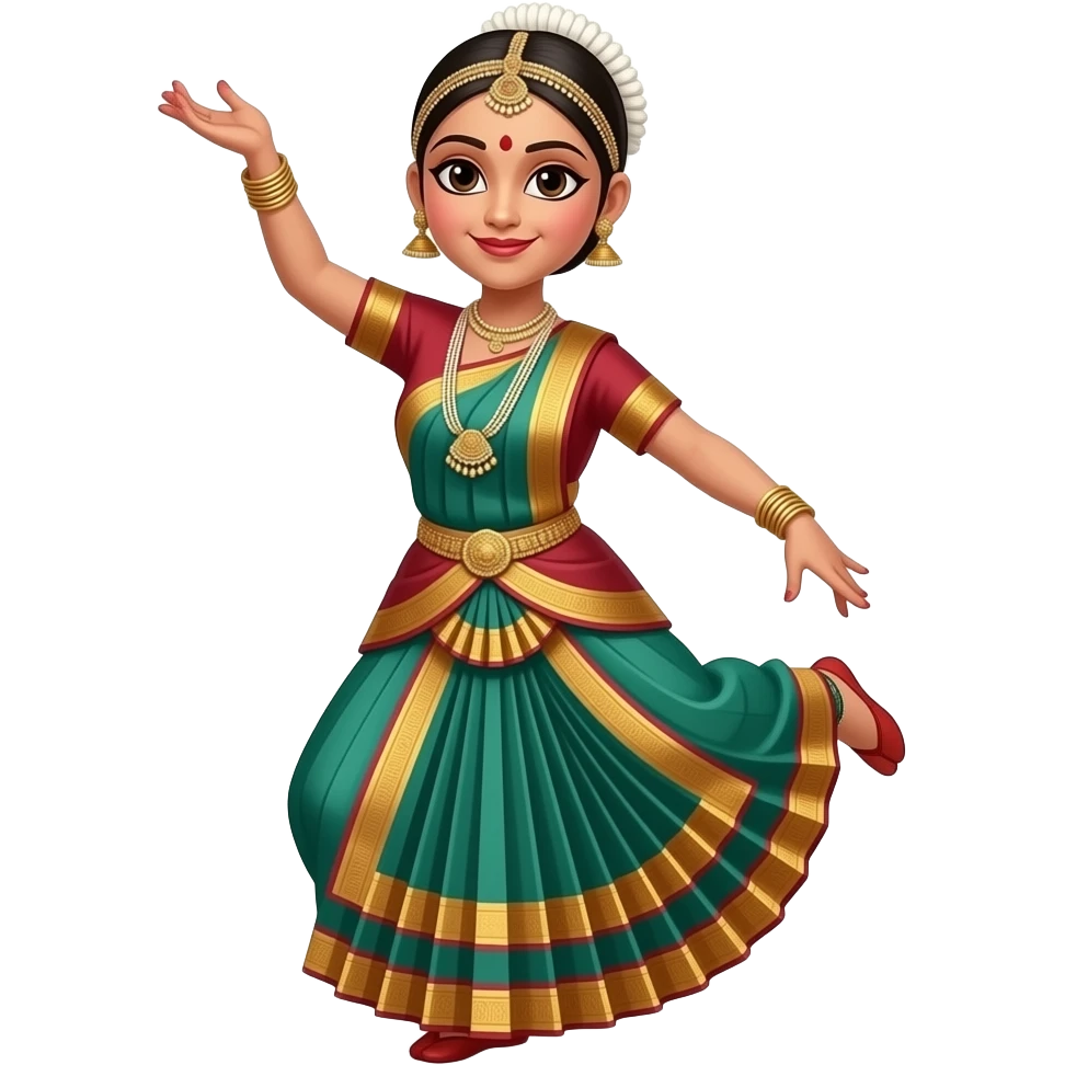 Kathak dqncer in ghargra emoji