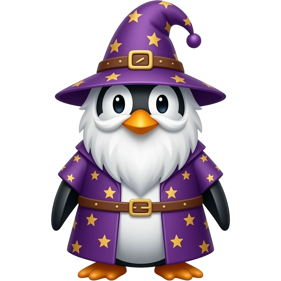 Penguin Wizard emoji