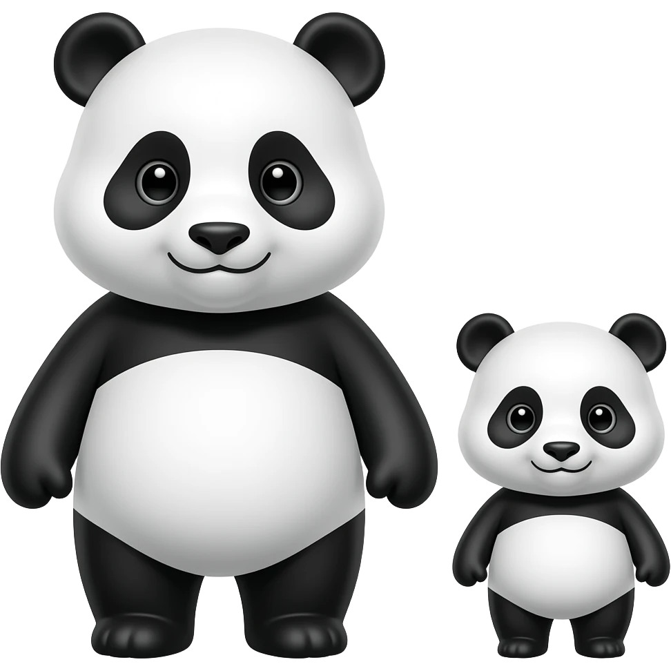 Giant Panda and cub emoji