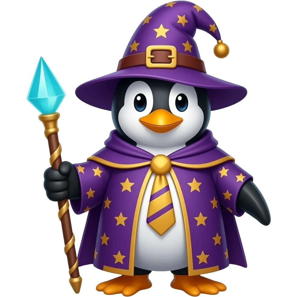 Penguin Wizard emoji