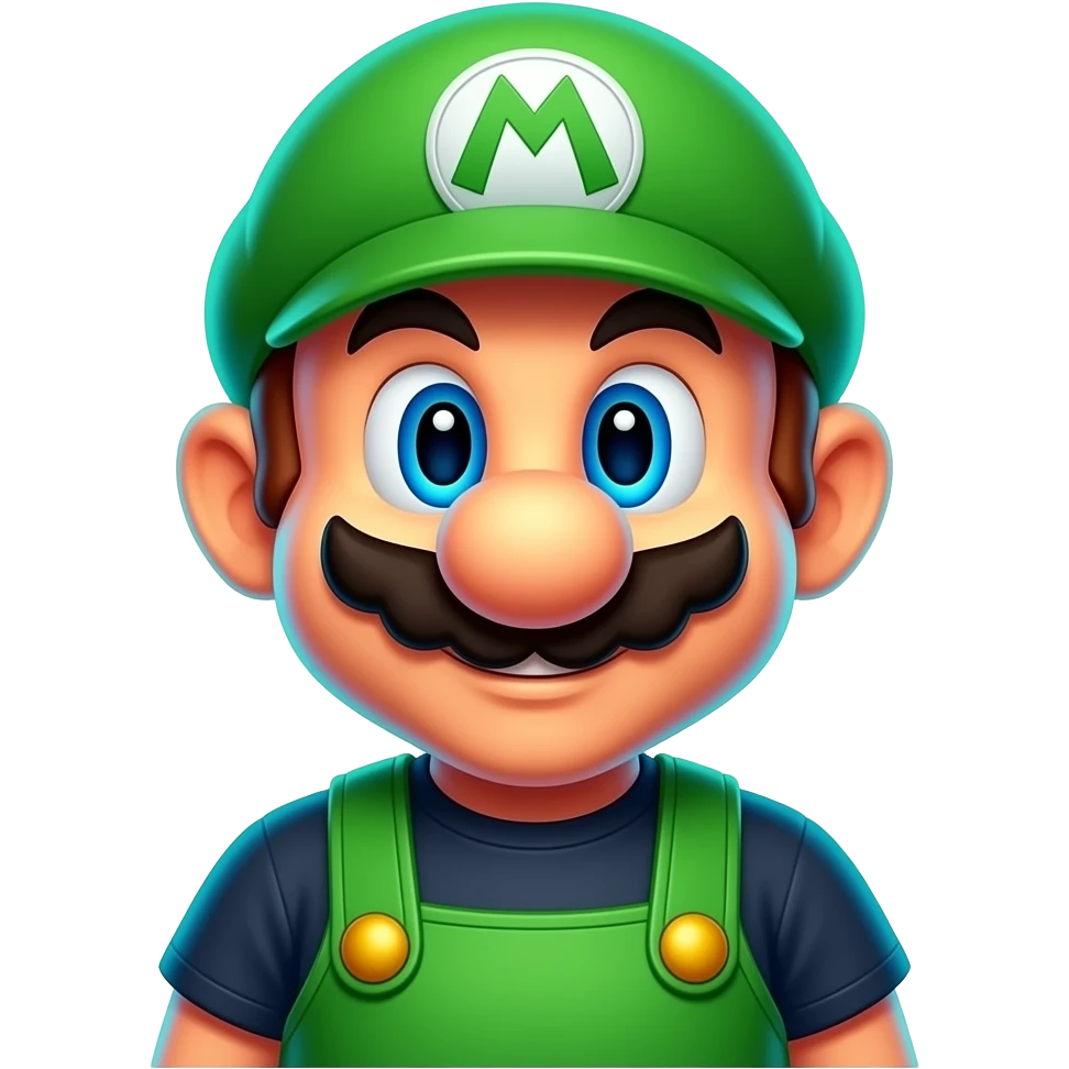 Heavy Neon colour mario with green dress emoji