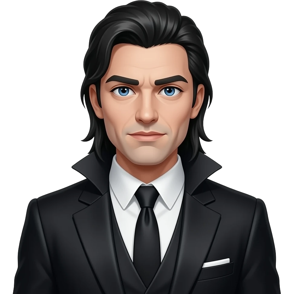 Gothic dark suit emoji