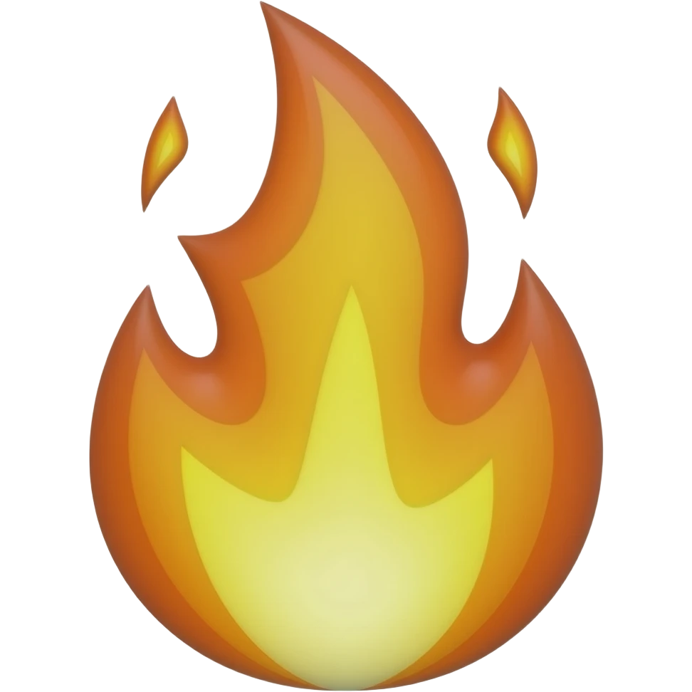 Realistic HD 3D fire emoji