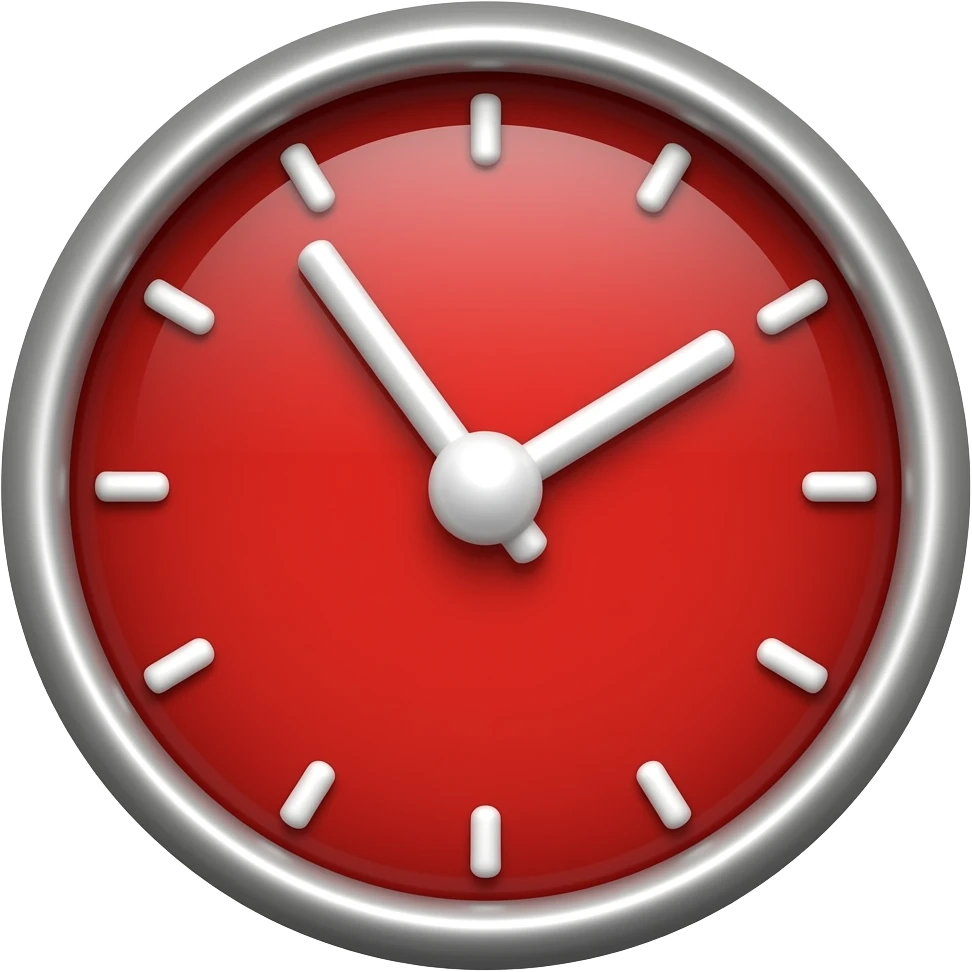 red clock emoji