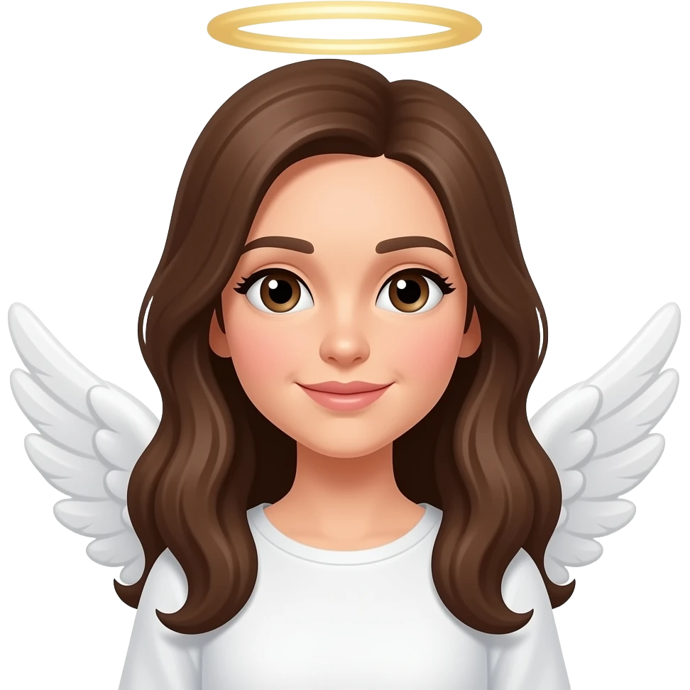 woman angel brown hair emoji