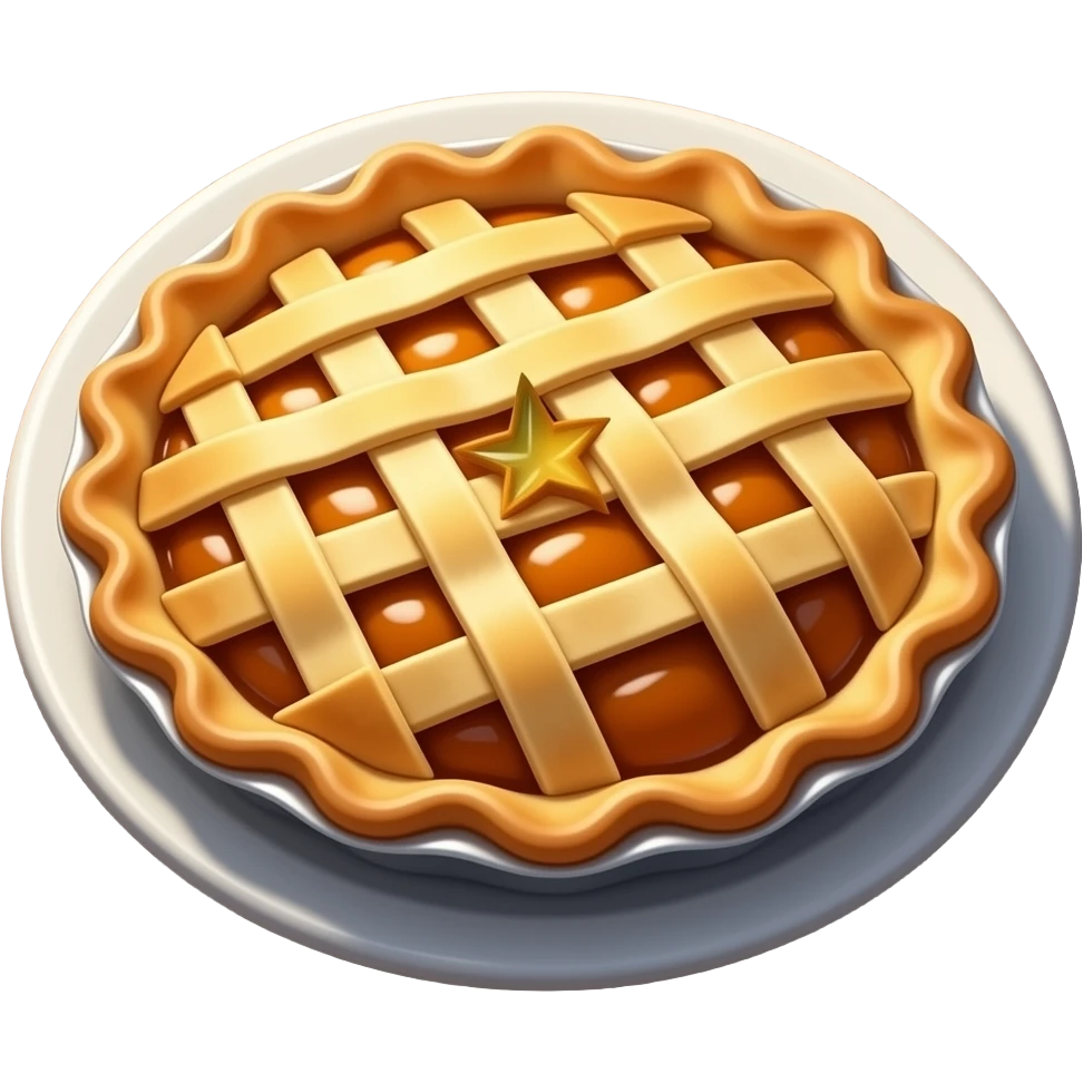 Ultra-realistic homemade lattice fruit pie, golden flaky pastry crust ...