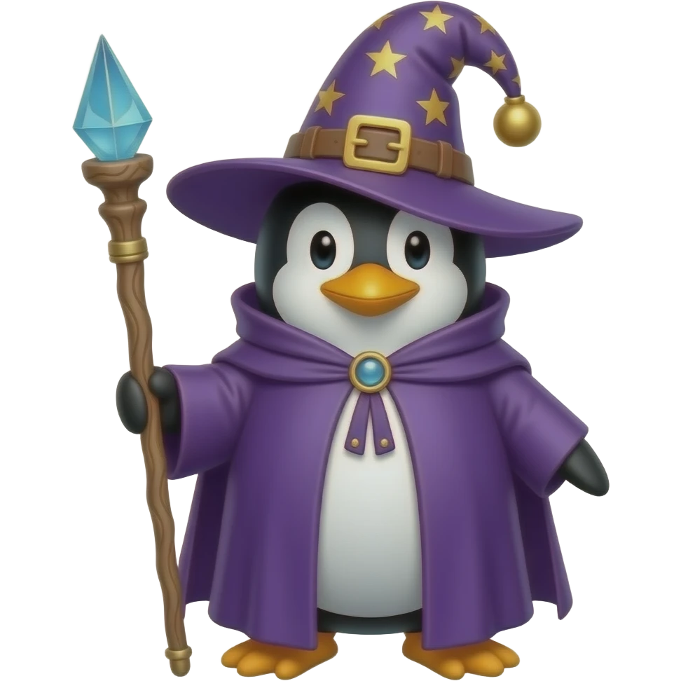 Penguin Wizard emoji