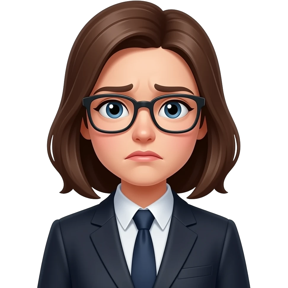 Nervous female lawyer emoji