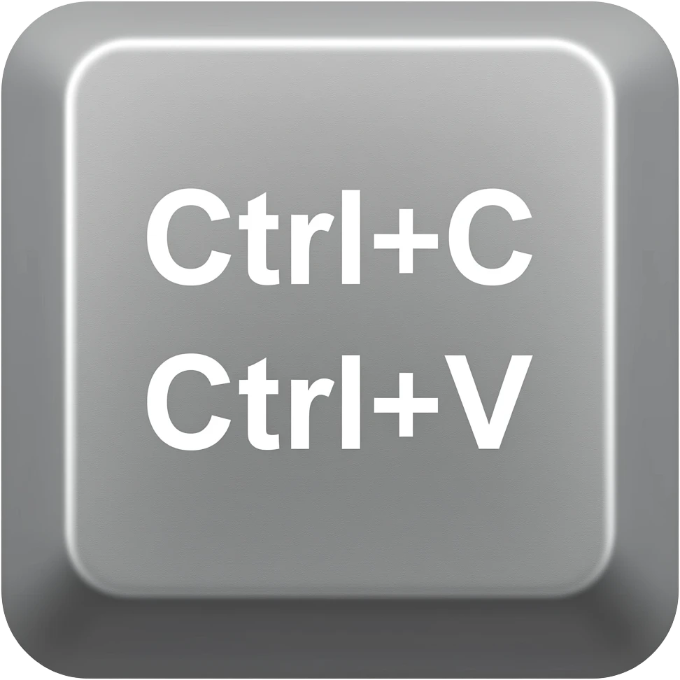"Ctrl+C" and "Ctrl+V" on a single key emoji