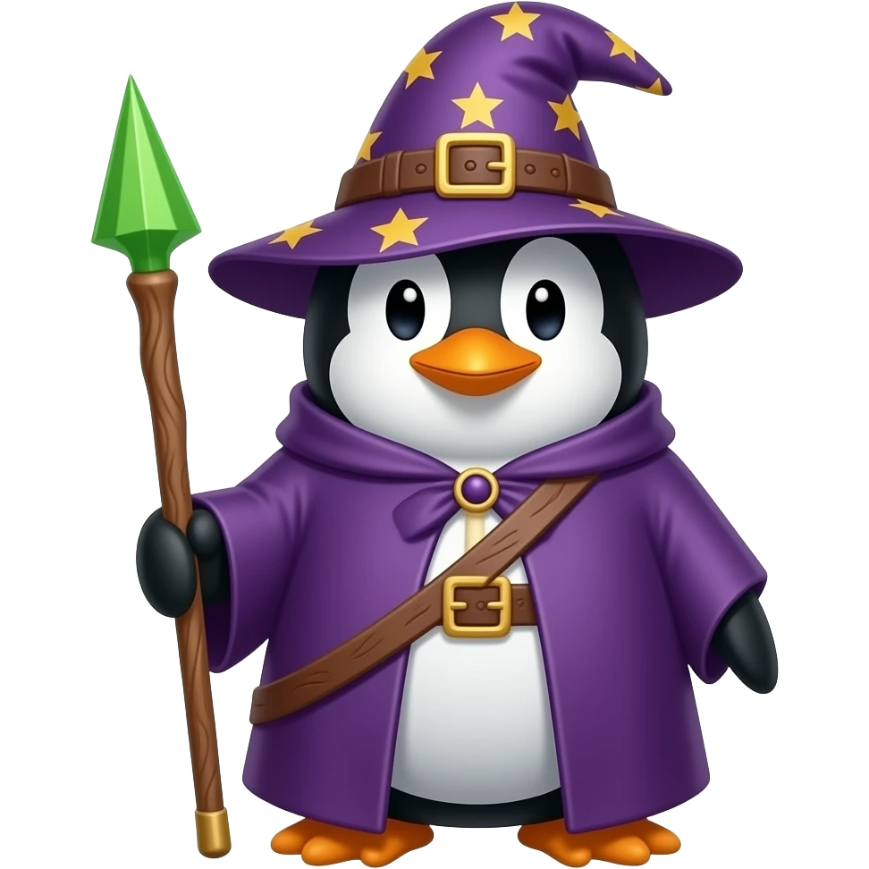 Penguin Wizard emoji