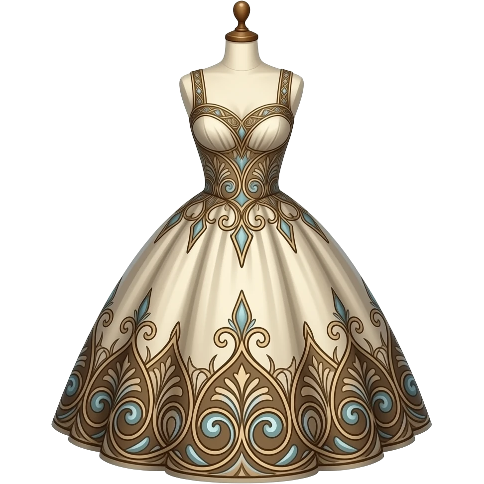 art nouveau dress mannequin emoji
