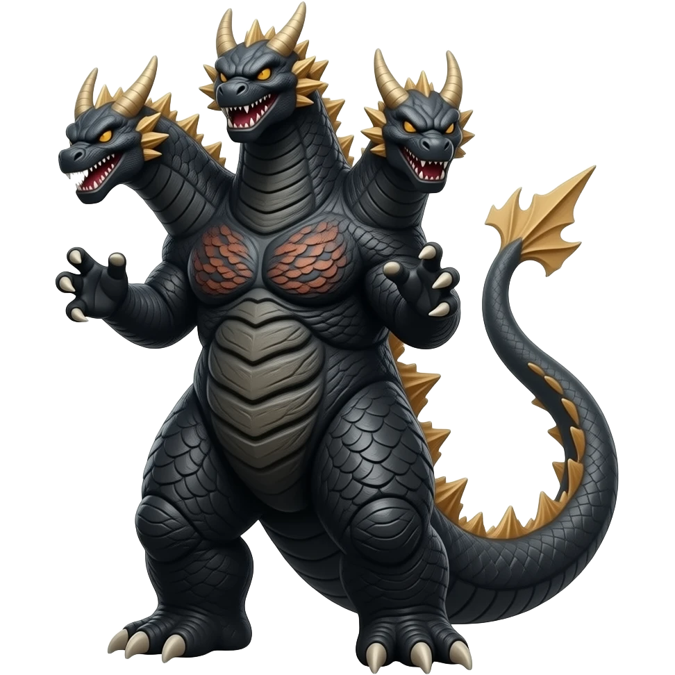 Ghidorah 3 headed dragon kaiju emoji