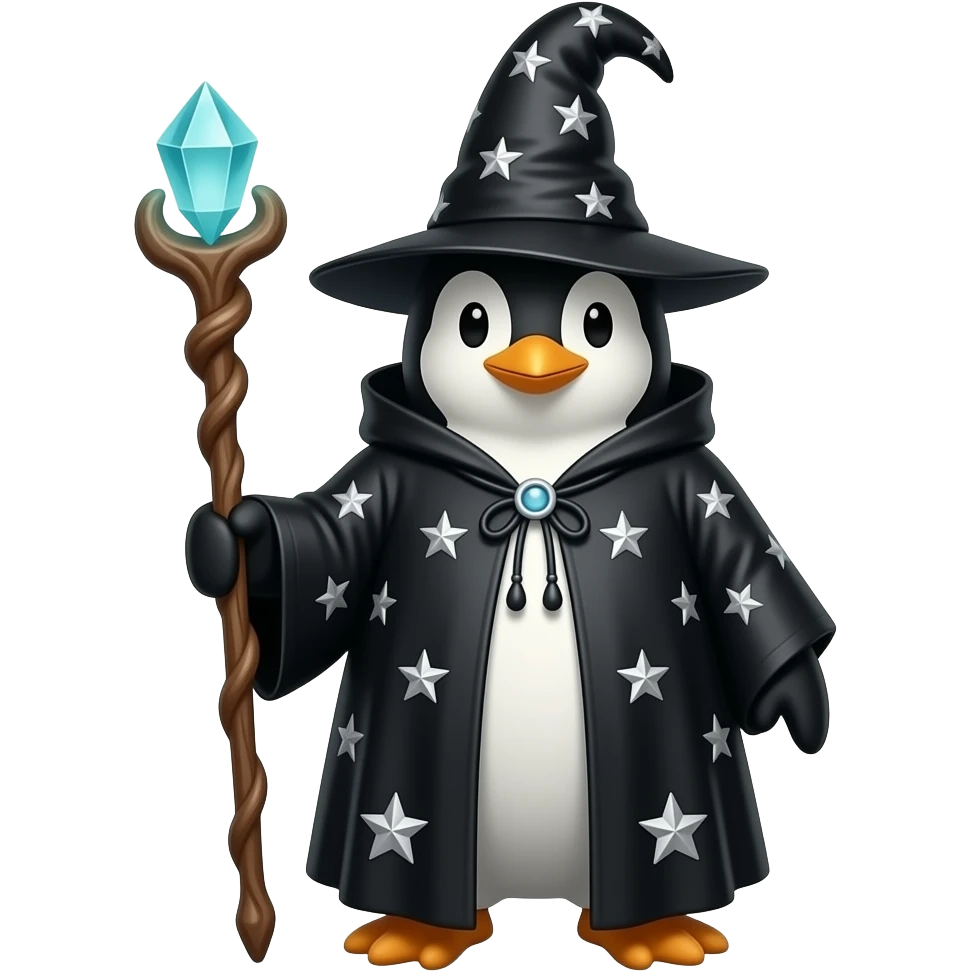 Penguin Wizard emoji