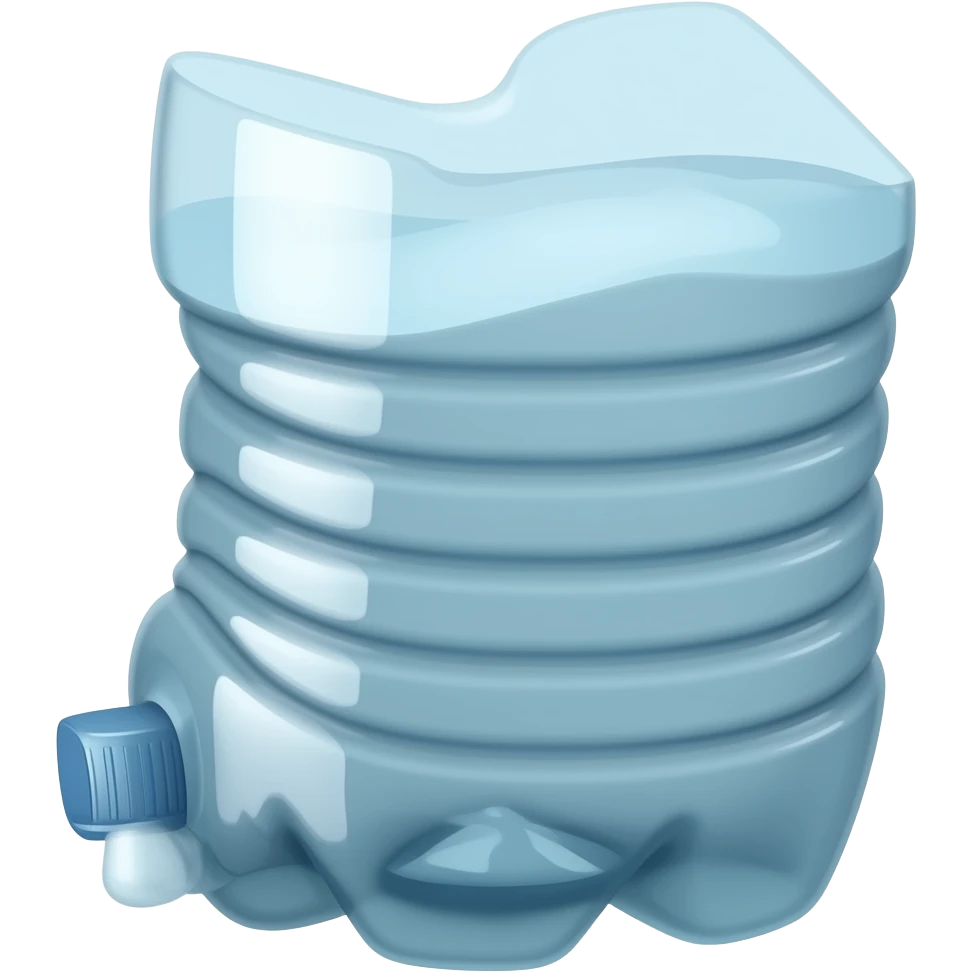 empty water bottle crushed emoji