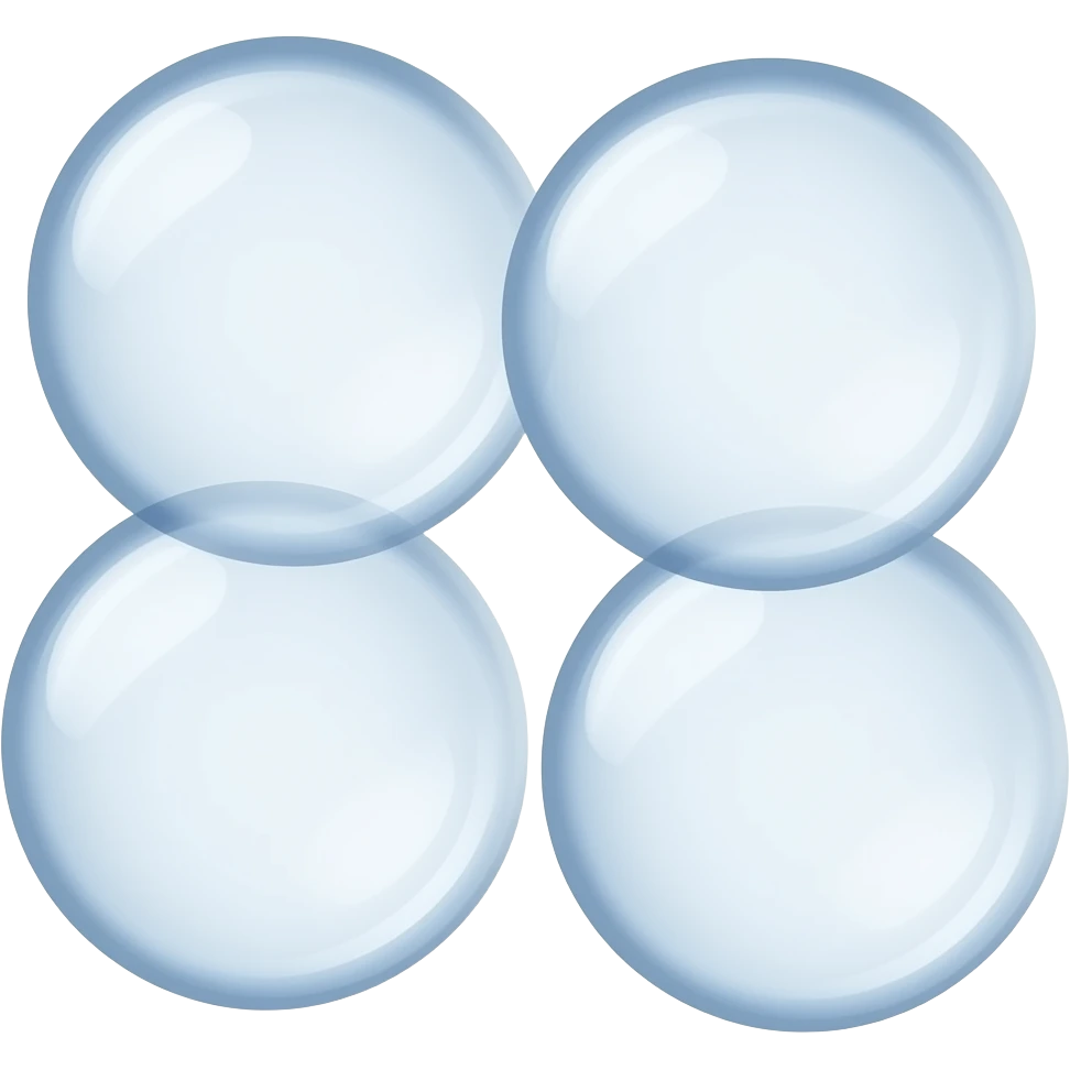 hiccup three a little clear bubbles in air without human emoji