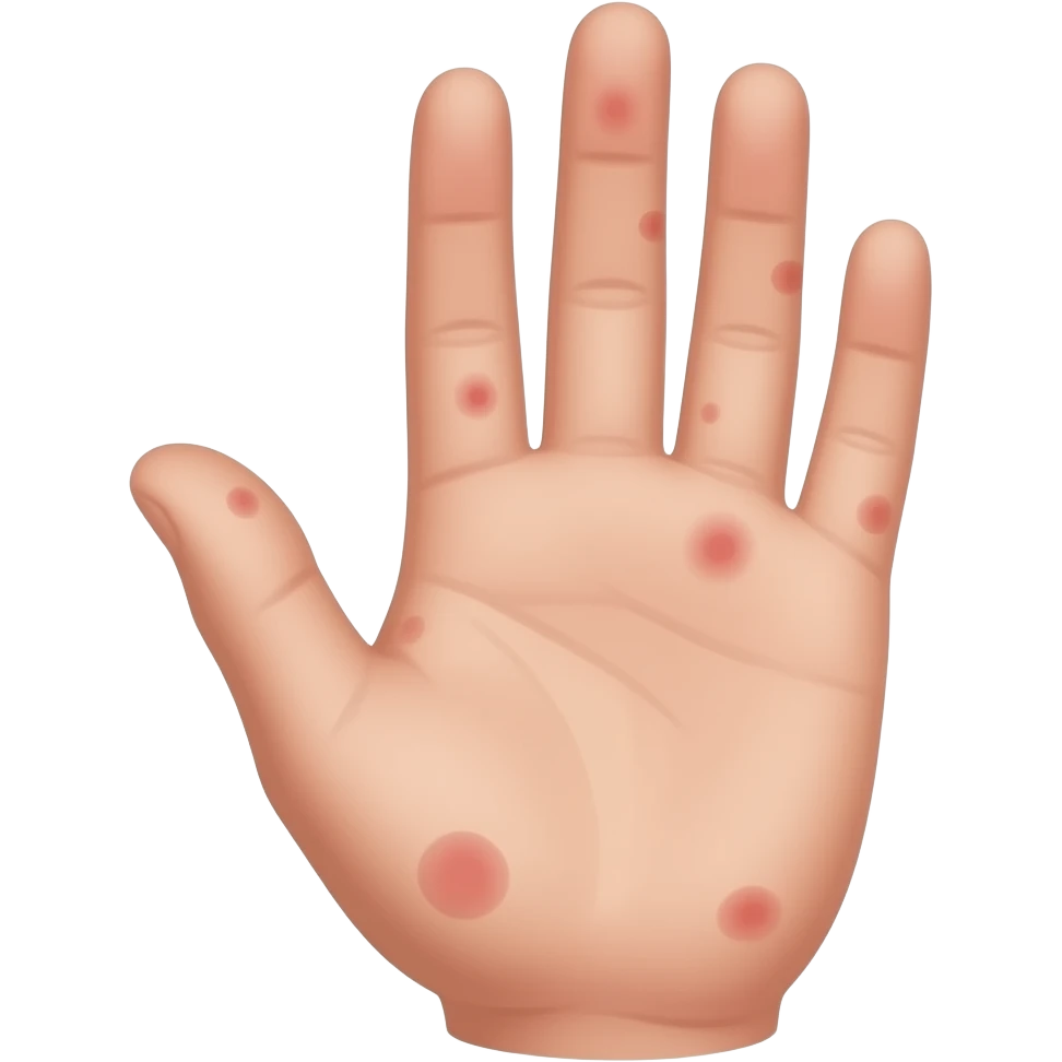 chicken pox hand emoji