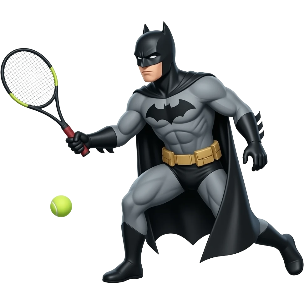 BATMAN PLAYING TENNIS emoji