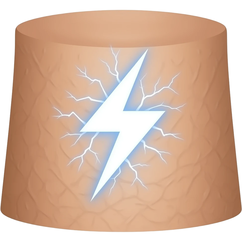 lightning bolt on skin emoji