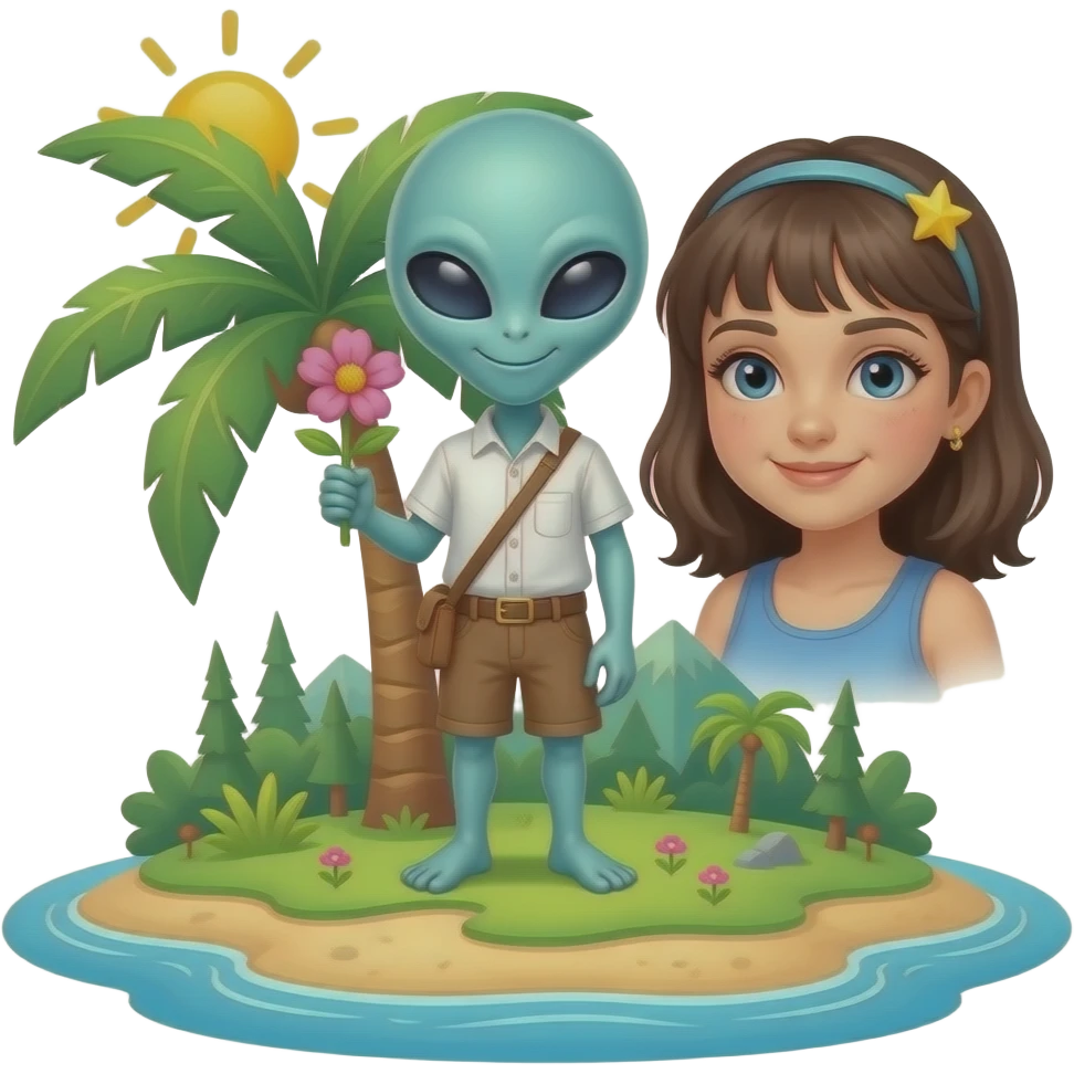 👽🌺🏝️👧🏻 emoji