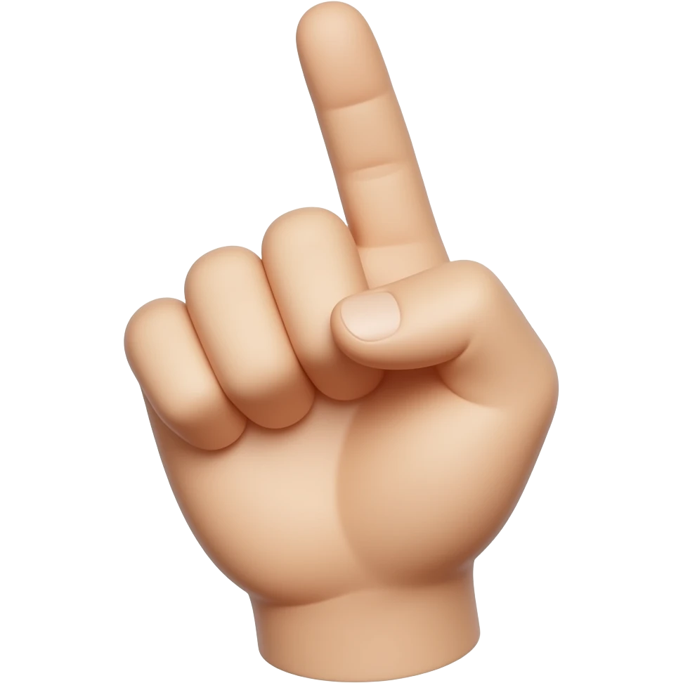 Flipping the bird emoji