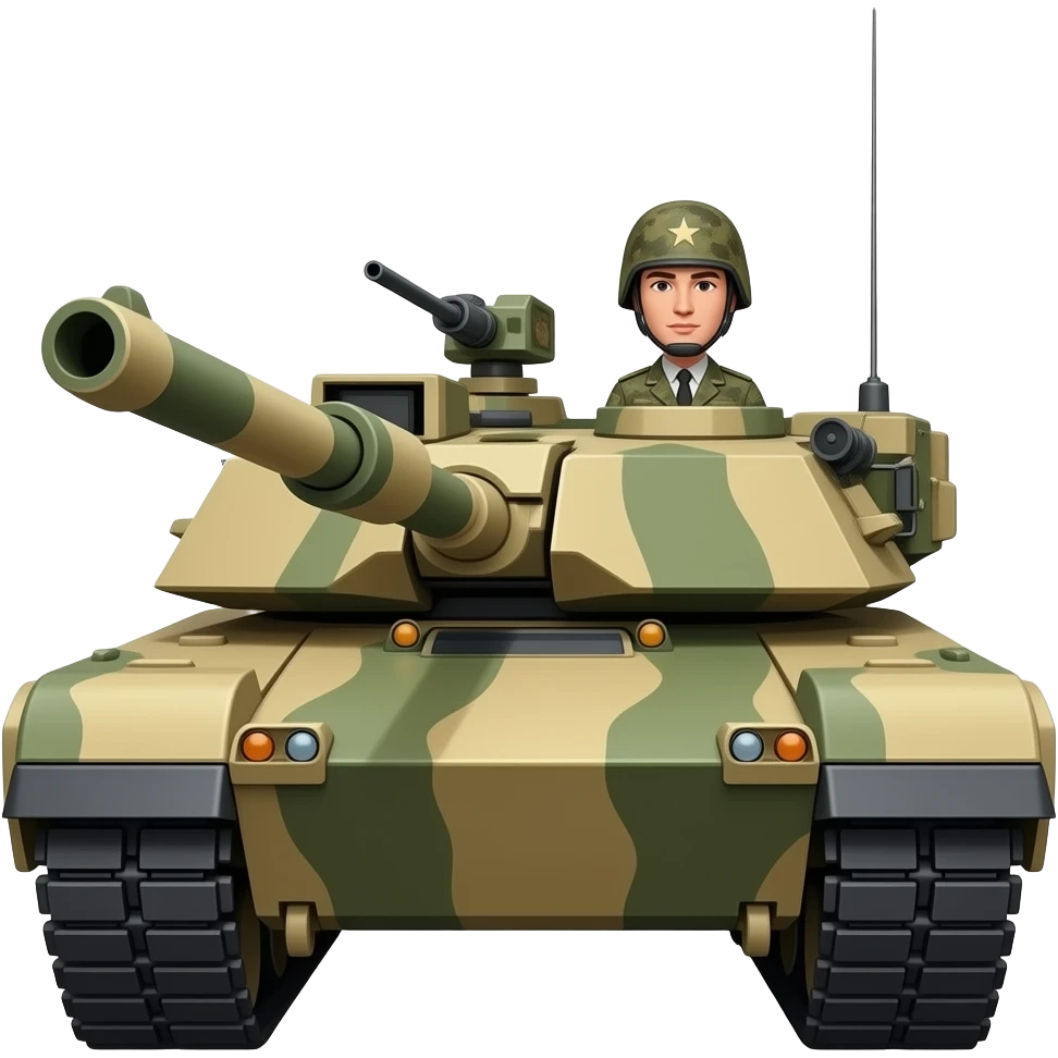 a soldier on a abrahms tank emoji