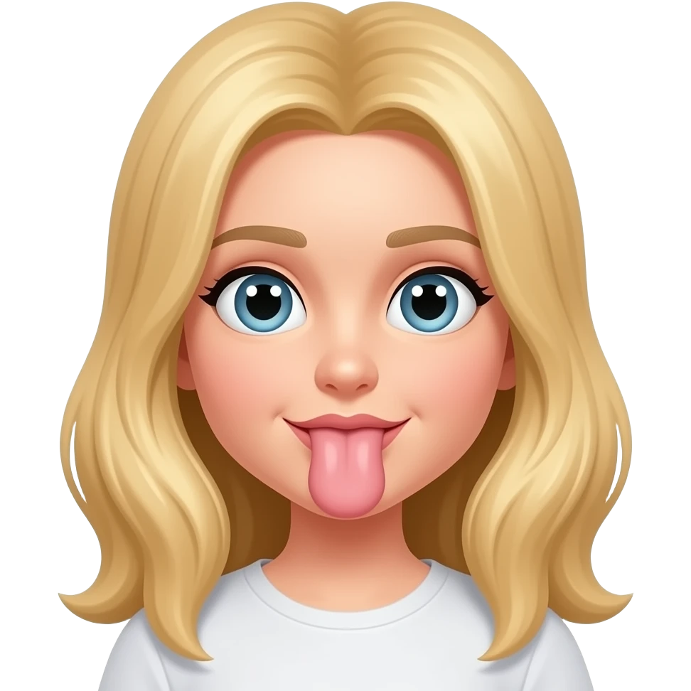 Blonde girl sucking My cock emoji