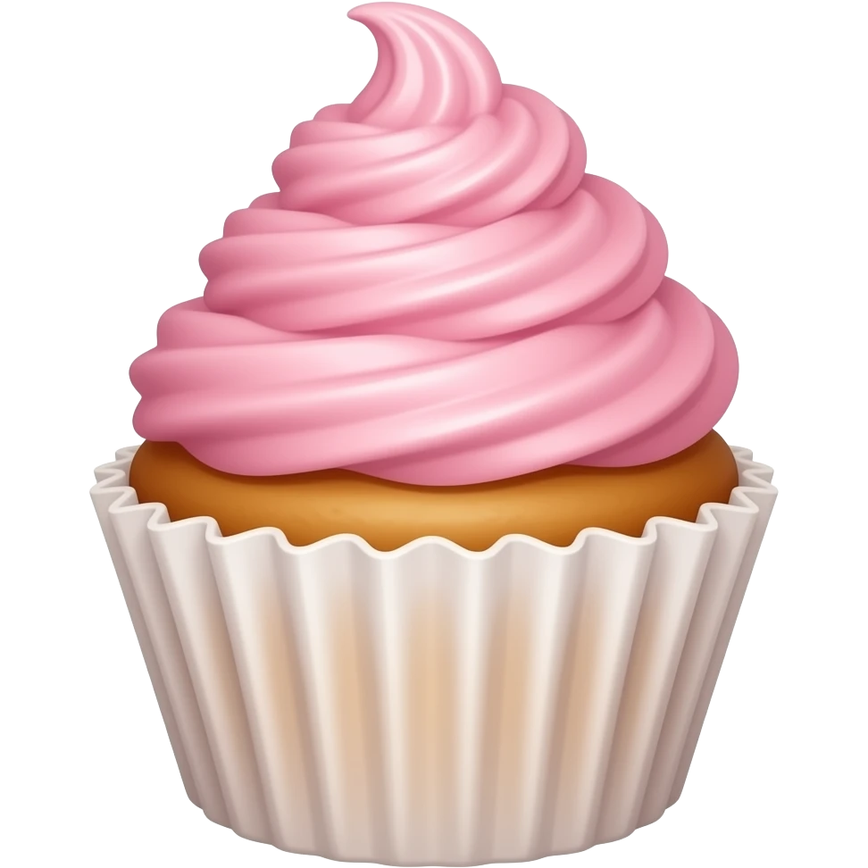Cupcake with pink icing emoji