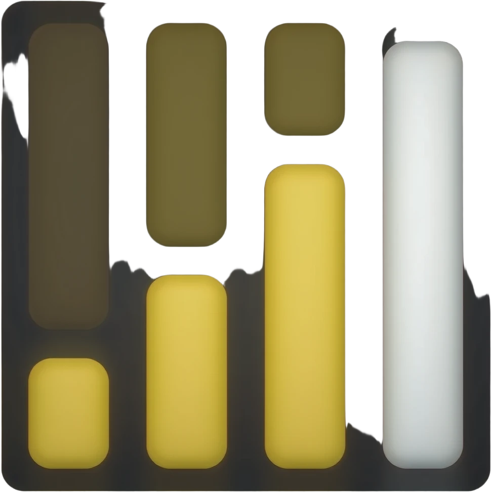 4 vertical lines first smaller 3 are yellow background is black and biggest is white emoji
