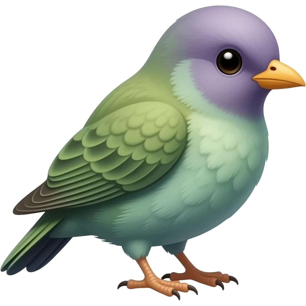 Un pajarito que sea de color verde o morado emoji