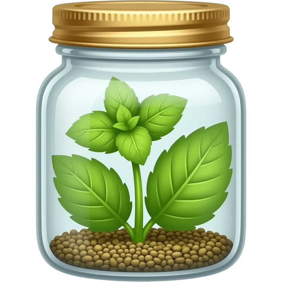 plant based medicine in a glass jar emoji