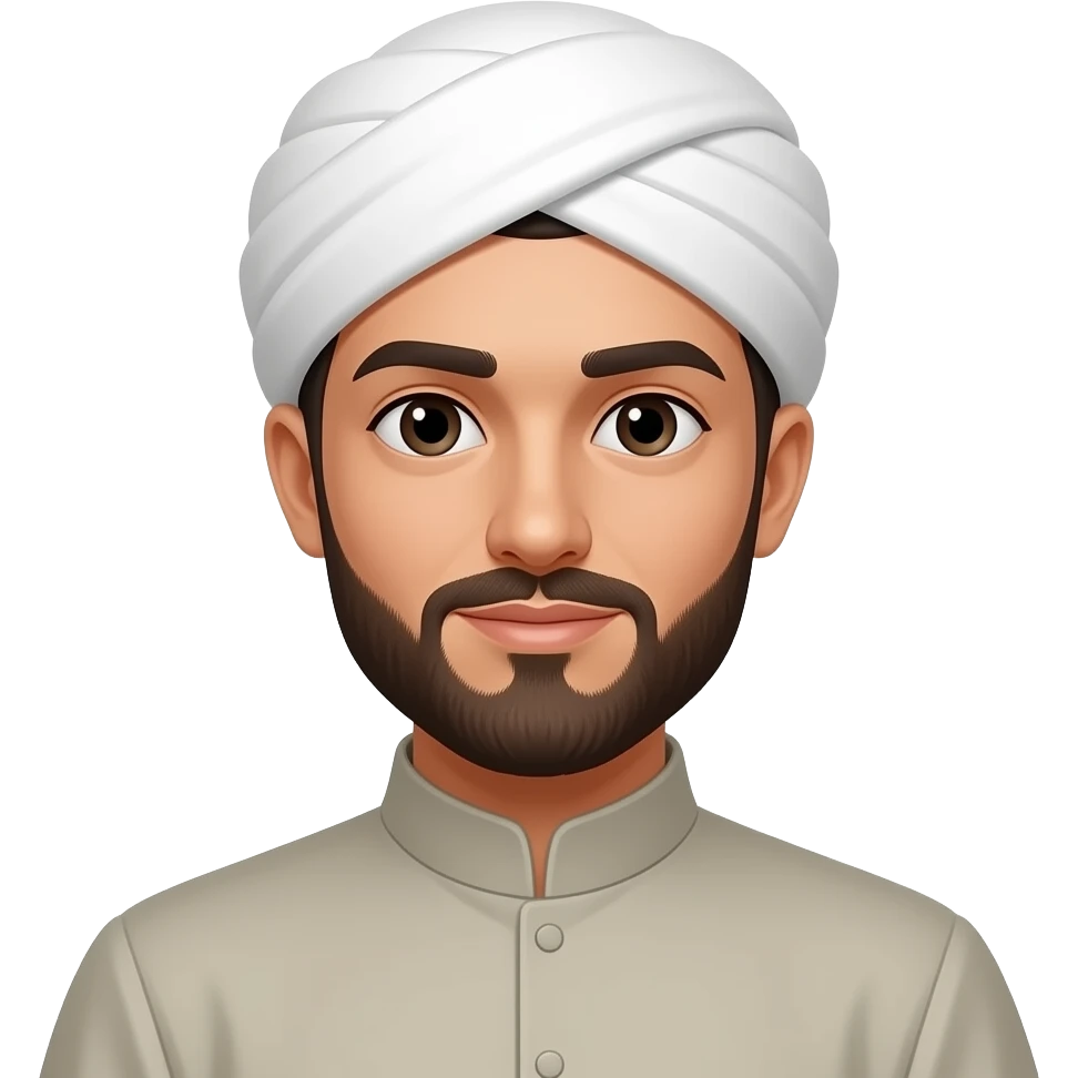 this is a muslim man with Taqiyah emoji