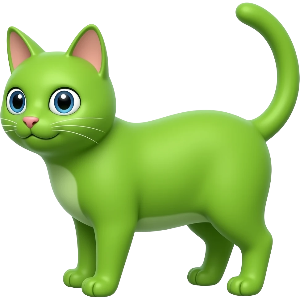 Android green cat emoji