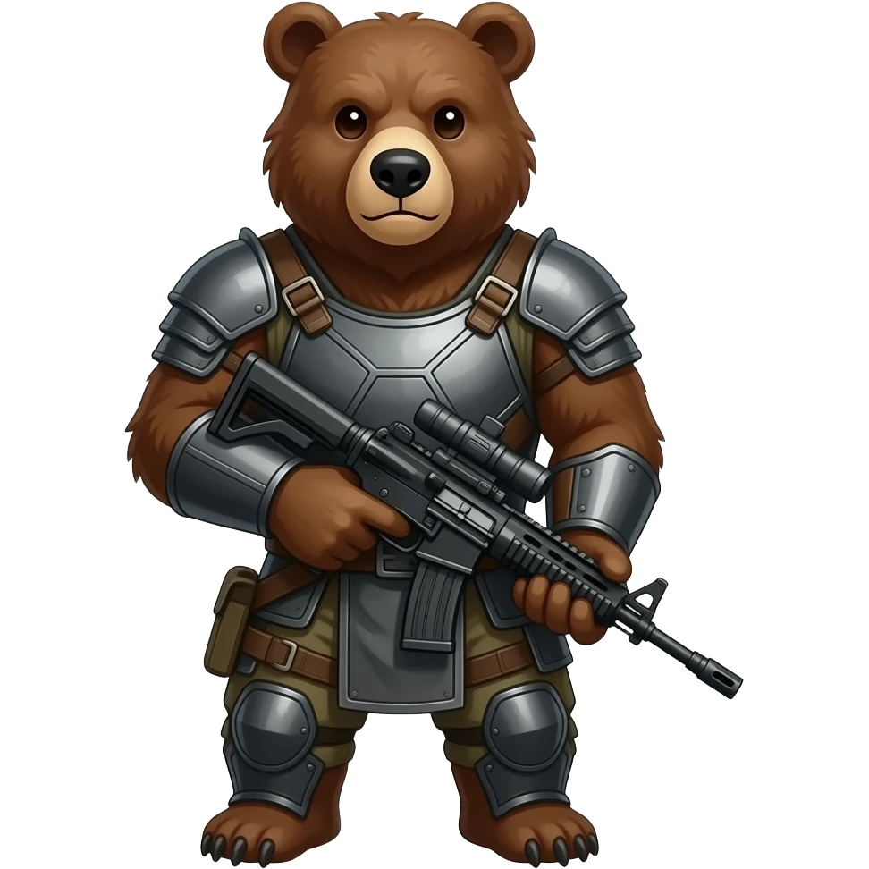 Oso con arma emoji