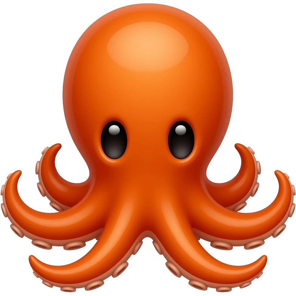 Orange octopus emoji