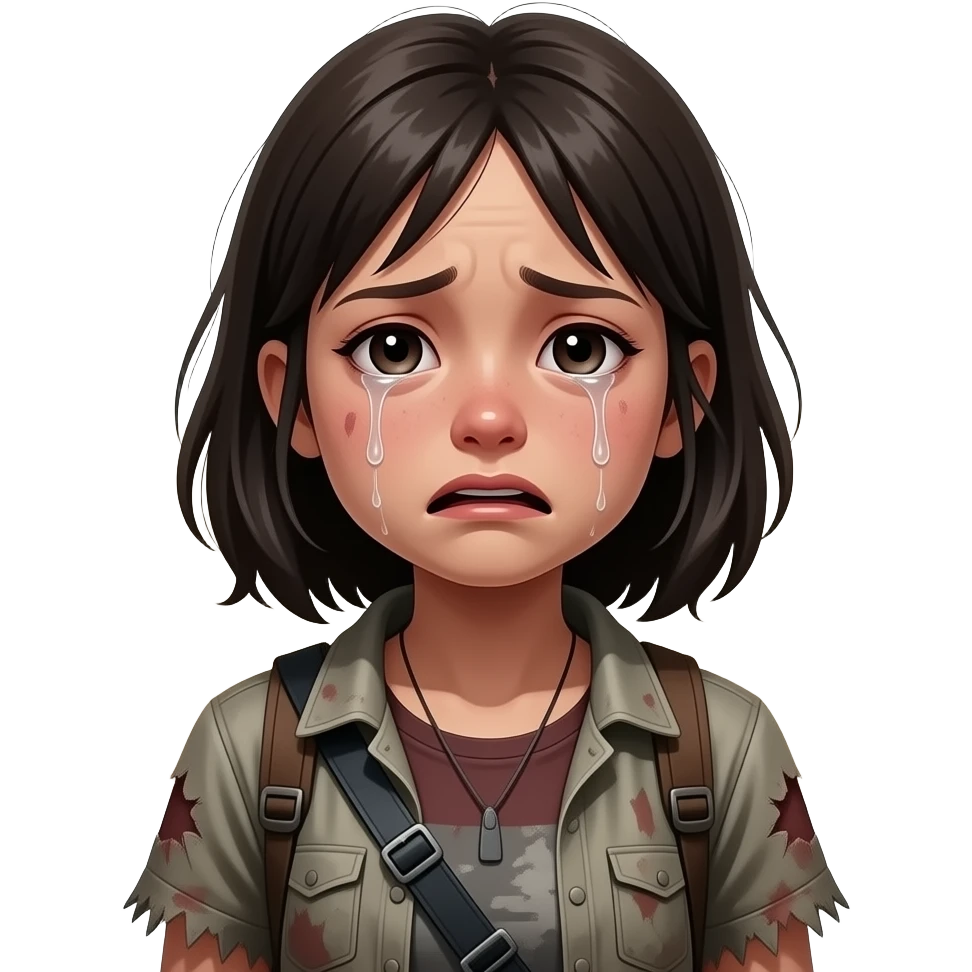 Девушка выживает в постапокалипсисе, плачет emoji