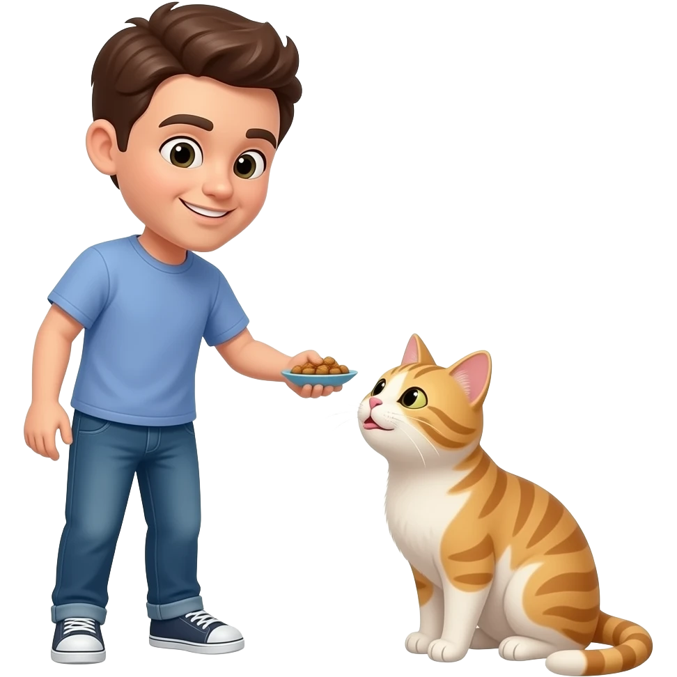 feeding a cat emoji