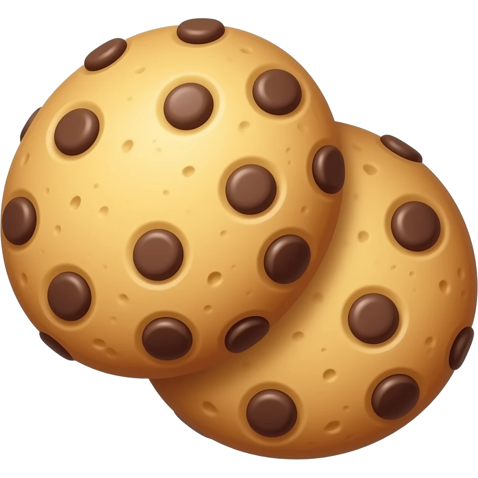 two Chocolatey chip cookie emoji