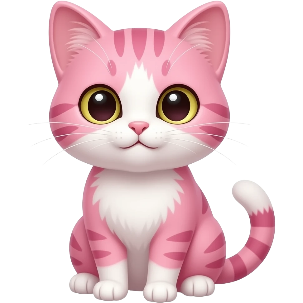 Котик маленький розовый милый emoji