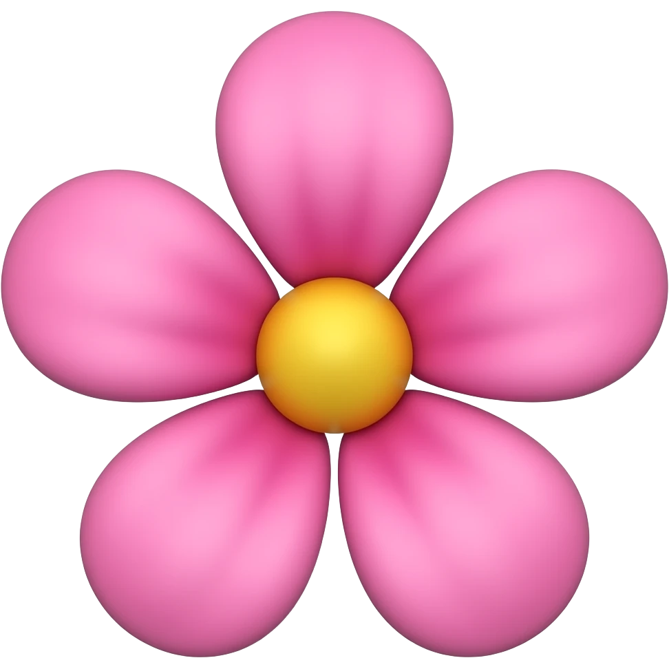 گل صورتی emoji